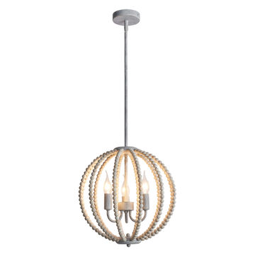 chandelier light bead  white wash
