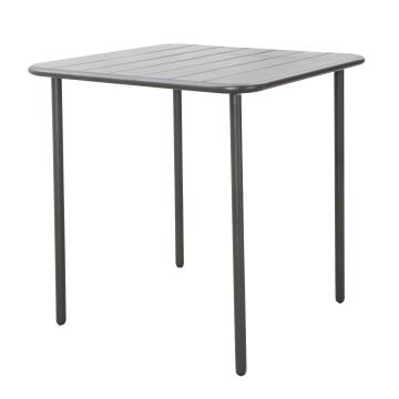  Café Steel Patio Table Anthracite L70cmxW70cmxH72cm (Excluding Chairs)