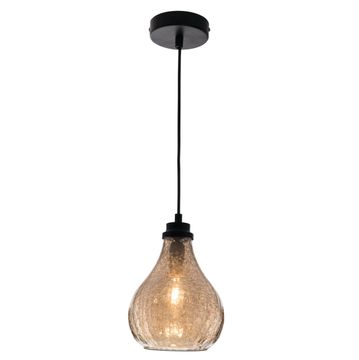 pendant light metal glass amber