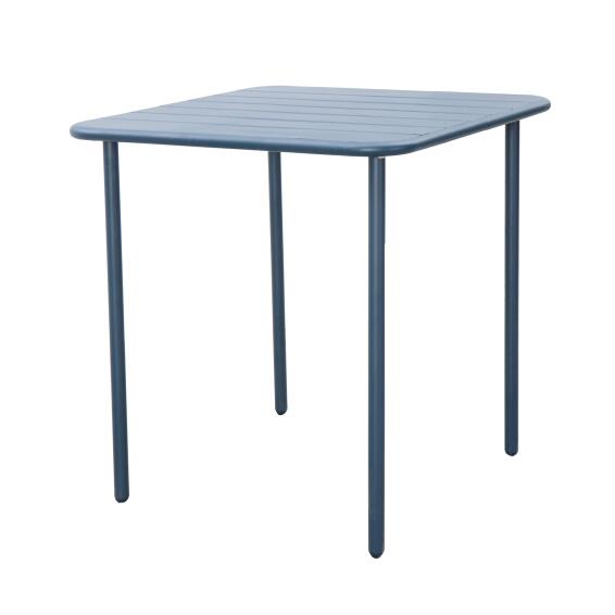 Café Steel Patio Table Neptune Blue L70cmxW70cm (Excluding Chairs)