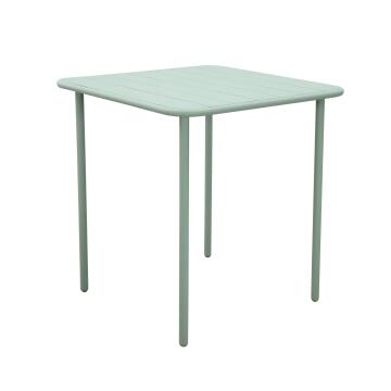 Café Steel Patio Table Agave Green W70cmxL70cmxH72cm (Excluding Chairs)