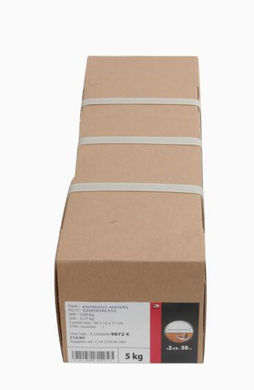 Drive screw nails flat head zinc plated steel 2.5x50mm KG standers