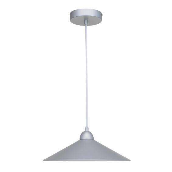 Inspire Iron Matt Pendant Light E27x1 Silver Braga
