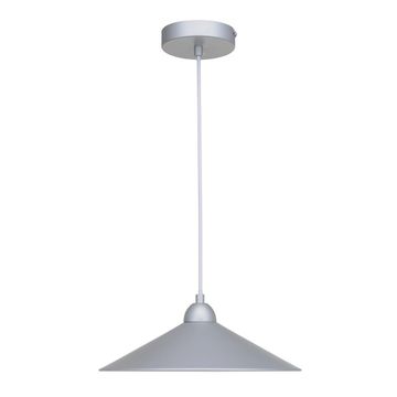 Inspire Iron Matt Pendant Light E27x1 Silver Braga