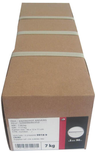 Flat head nails polished steel 3.9x90mm KG standers