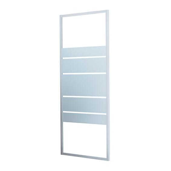 Shower Fixed Panel Essential White with Privacy Glass 70x185cm