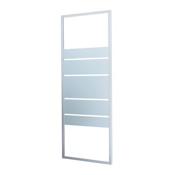 Shower Fixed Panel Essential White with Privacy Glass 70x185cm