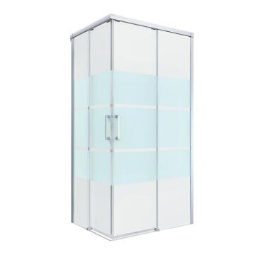 Shower enclosure Remix rectangular corner entry chrome with printed glass 70x90x195cm