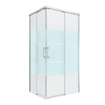 Sensea Remix Shower Door Corner Entry Rectangular Chrome With Privacy Glass W70cmxD90cmxH195cm