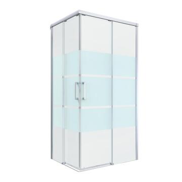 Shower door corner entry rectangular Remix chrome with clear glass 70x100x195cm