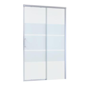 Shower door Remix chrome 2 panel sliding door with printed glass100cmx195cm