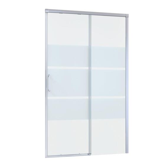 Sensea Remix Shower Door Single Slider Chrome with Privacy Glass W100cmxH195cm