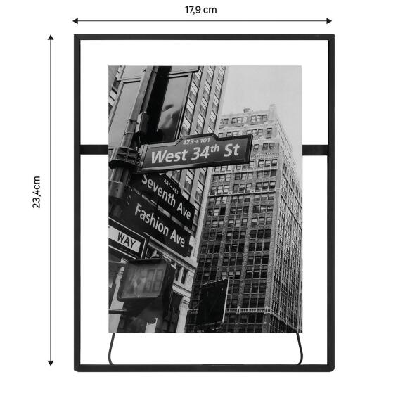 Inspire frame iron black 13x18cm