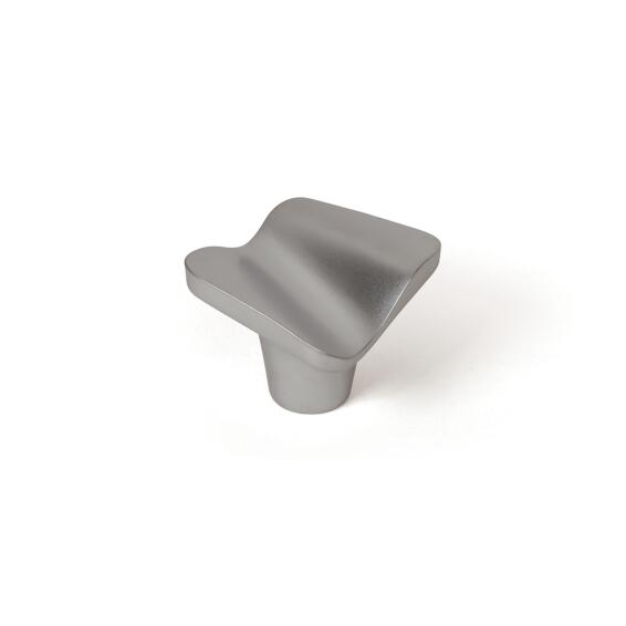 Cabinet knob zamak matt chrome finish 32x32mm rei