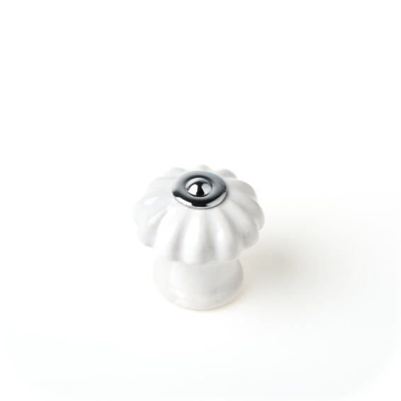 Cabinet knobs porcelain festoon shape 28mm 4pc rei