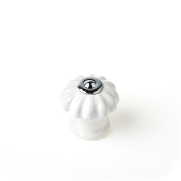 Cabinet knobs porcelain festoon shape 28mm 4pc rei