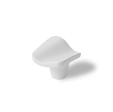 Cabinet knobs wave zamak white finish 32x32mm 4pc rei