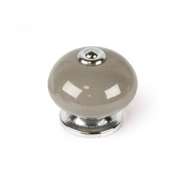 Cabinet knobs porcelain black finish 40mm 4pc rei