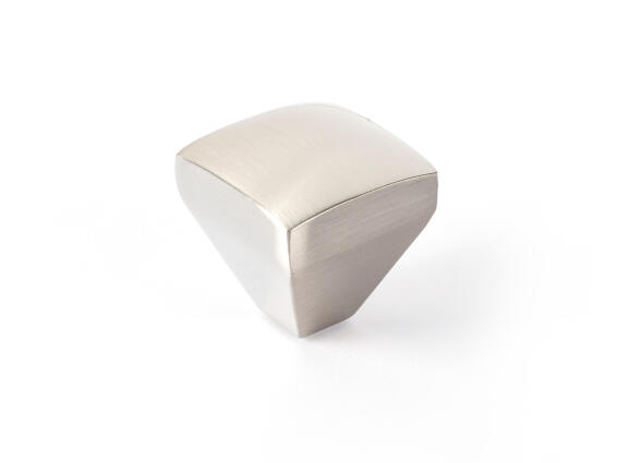 Cabinet knob zamak matt brushed nickel finish 25x25mm rei