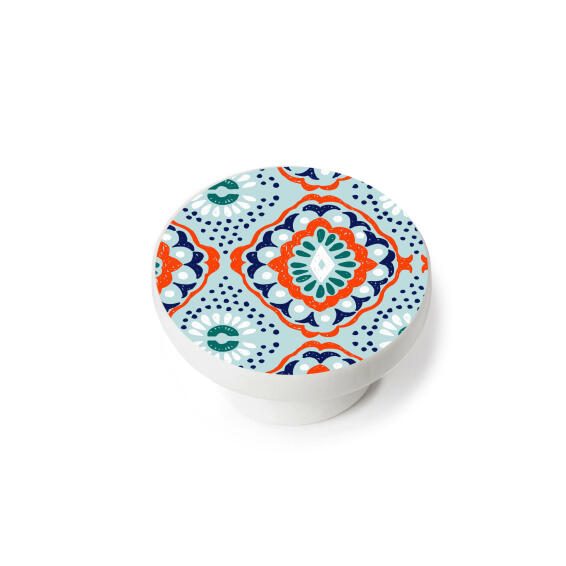Cabinet knobs african beach blue finish 39mm 2pc rei