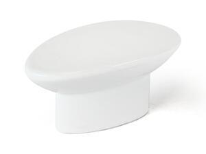 Cabinet knobs oval shape zamak white finish 41x19mm 4pc rei