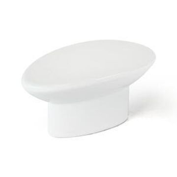 Cabinet knobs oval shape zamak white finish 41x19mm 4pc rei
