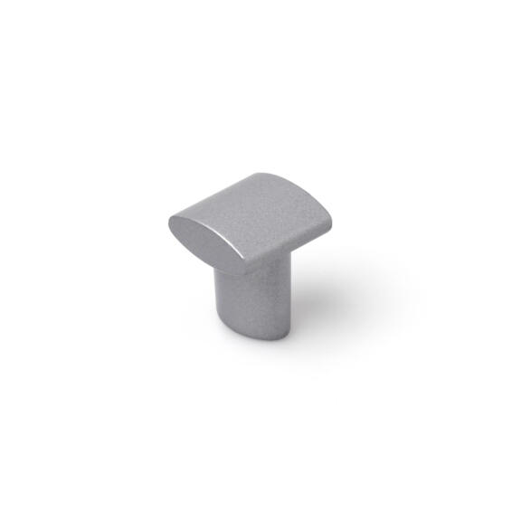 Cabinet knob zamak square aluminium finish 20x20mm rei