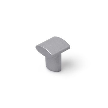 Cabinet knob zamak square aluminium finish 20x20mm rei