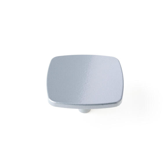 Cabinet knob square aluminium finish 42x42mm rei