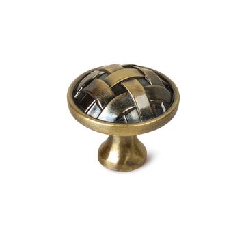 Cabinet knob zamak brushed bronze finish 34mm rei