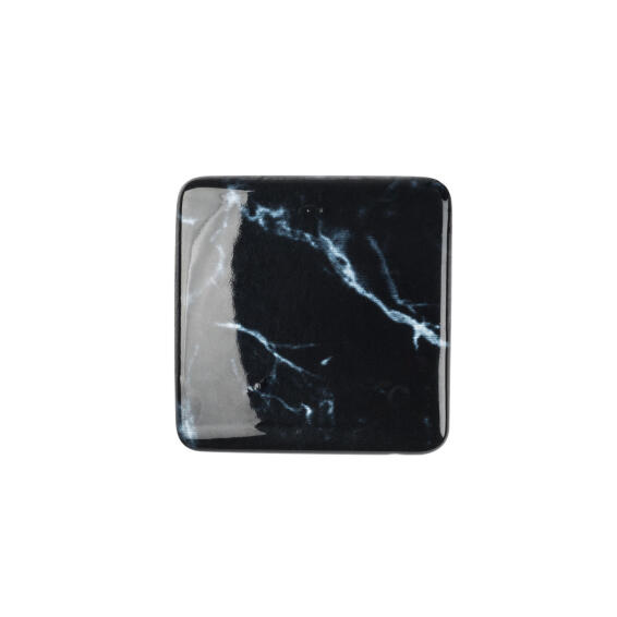 Cabinet knob black marble finish 37x37mm rei
