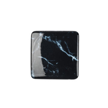 Cabinet knobs zamak black marble finish 37x37mm 4pc rei