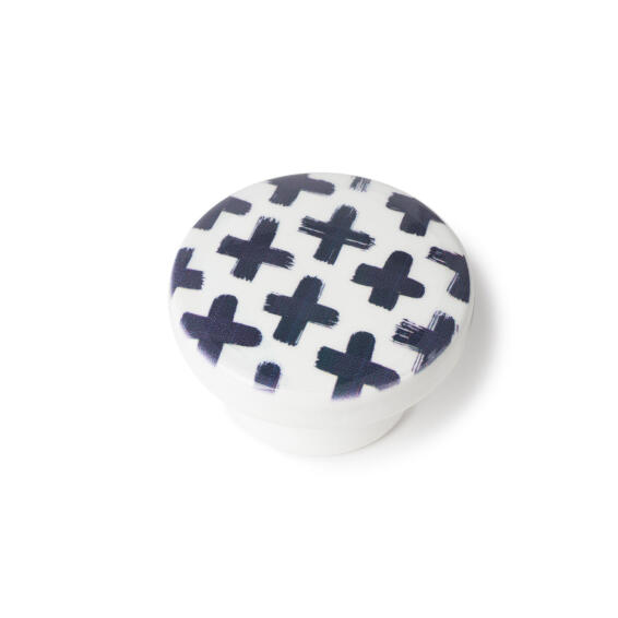 Cabinet knobs african beach cross black finish 39mm 2pc rei
