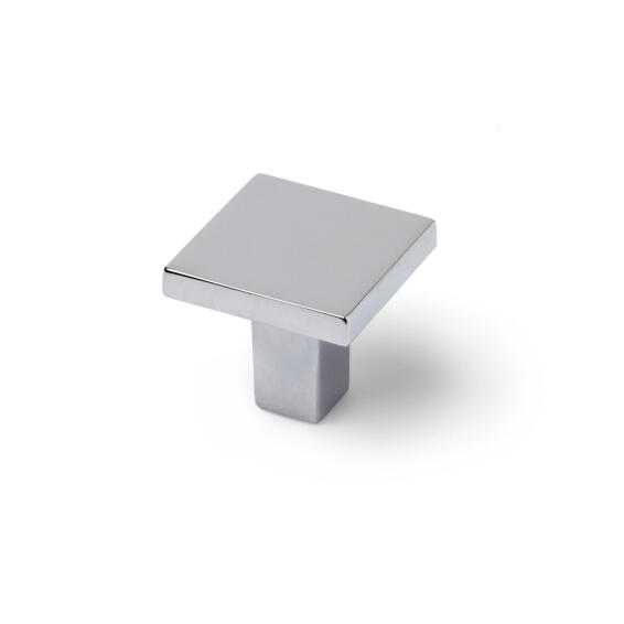Cabinet knob zamak square chrome polished finish 30x30mm rei
