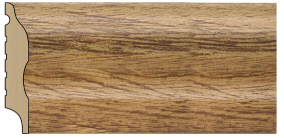 Polymer Skirting 3024L S White Oak T15mm x W75mm x L2700mm