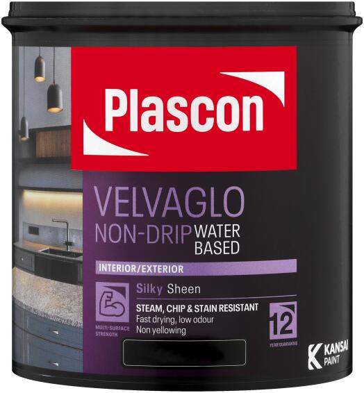 Plascon Velvaglo Non-Drip Waterbased Wall Paint Black 1L