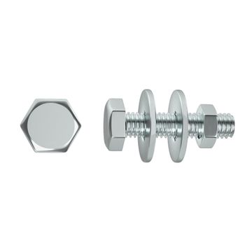 HEX SCREW NUT AND 2 WASHERS STL 8X50 4P