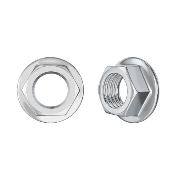 HEX NUT + COLLAR STEEL 8.0 8MM 6P