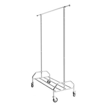 Spaceo flo single extendable clothes rail extendable heavy duty w6cmxd110cmxh54cm