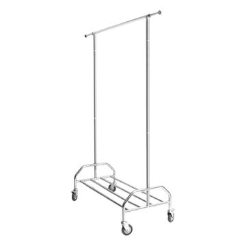 Spaceo flo single extendable clothes rail extendable heavy duty w6cmxd110cmxh54cm