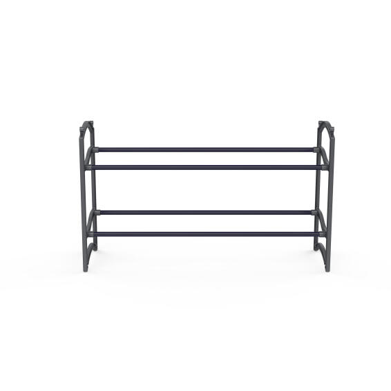 Spaceo primo shoe rack black w60cmxd20cmxh35cm
