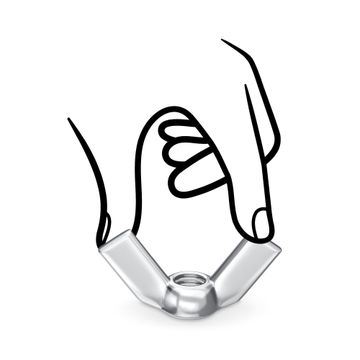WING NUT STEEL 4.0 4MM 20P