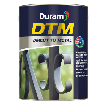 Metal Paint DURAM DTM Hammered Black 5l