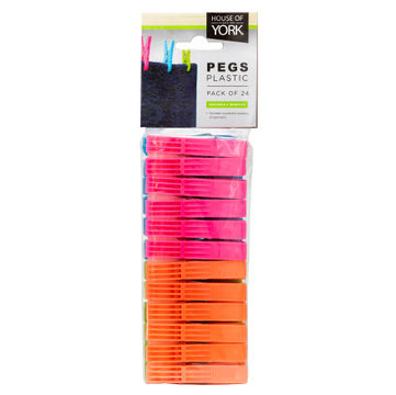 House of York Washing Line Pegs 24 Pack