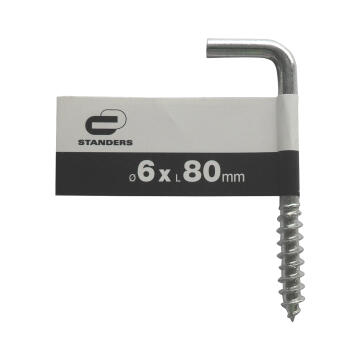 Cup hook square zinc plated steel 6.0x80mm standers