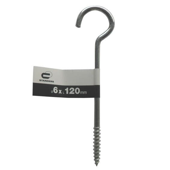 Cup hook zinc plated steel 6.0x120mm standers