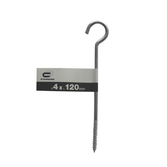Cup hook zinc plated steel 4.0x120mm standers