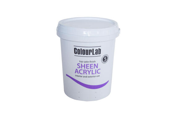 Paint Interior/Exterior Sheen COLOURLAB Sheen Acrylic White 20l