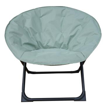 Steel & Polyester Moon Chair Green L85cmxD69cmxH78cm 