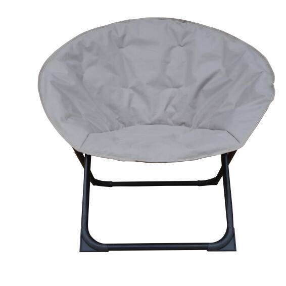 Steel & Polyester Moon Chair Taupe L85cmxD69cmxH78cm